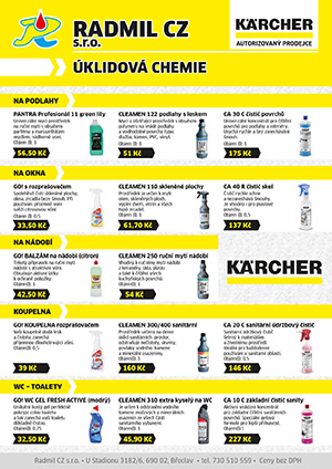 Akční leták úklidová chemie